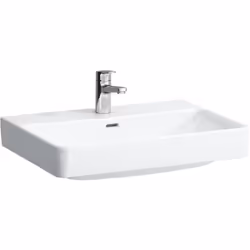 LAUFEN Pro S 1 x lavabo à poser suspendu 1 trou de robinetterie, avec trop-plein Dimensions : Longueur : 650 mm, largeur : 46 ...