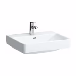 Lavabo avec un trou pour robinetterie, avec trop-plein largeur : 550 mm profondeur : 465 mm hauteur : 175 mm matériau : céram ...