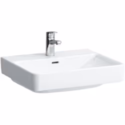 Laufen Pro S 1 x lavabo mural, encastrable 1 trou de robinetterie, avec trop-plein Dimensions : Longueur : 550mm, Largeur : 4 ...