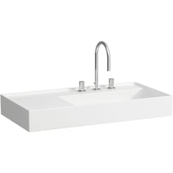 LAUFEN Kartell lavabo, encastré, tablette à gauche, 3 trous pour
