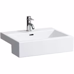Laufen Living City 1 x lavabo semi-encastré 1 trou de robinetterie, avec trop-plein forme rectangulaire Dimensions : Longueur ...