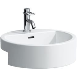 Laufen - Living City lavabo semi-encastré, avec trop-plein, sans