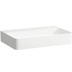 Laufen - val lavabo, encastré, sans trou pour robinet, sans