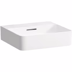 Laufen Val 1 x lave-mains suspendu, encastrable sans trou de robinetterie, avec trop-plein Dimensions : Longueur : 550 mm, la ...