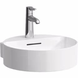 LAUFEN Val 1 x lave-mains suspendu, encastrable sans trou de robinetterie, sans trop-plein Dimensions : Longueur : 400 mm, la ...