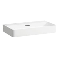 Laufen VAL lavabo à poser sans trou pour robinet avec trop-plein US fermé 750x420mm H816285 Couleur: Blanc avec LCC