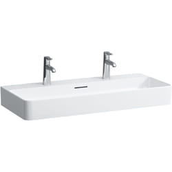 Laufen - val lavabo, encastré, 2 trous pour robinet, avec