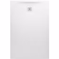 Receveur de douche en Marbond (mélange de résine et de minéraux recouvert de gelcoat), extra-plat, antidérapant, évacuation c ...