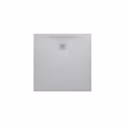 Caractéristiques du Receveur de douche en gel coat Marbond, extra-plat, carré, évacuation sur le côté du receveur 80x80, Gris ...