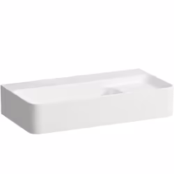 Laufen Val 1 x lavabo COMPACT mural, encastrable zone semi-sèche à droite avec structure de surface sans trou de robinetterie ...
