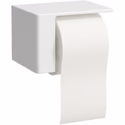 Porte-papier toilette, droit couleur : blanc matériau : SaphirKeramik installation murale kits d’installation compris dimensi ...
