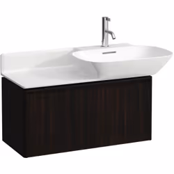 Laufen Base pour Ino 1 x meuble sous-lavabo mural 1 tiroir coulisse à sortie totale, Soft-Close poignée encastrée, aluminium  ...