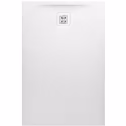 Receveur de douche en Marbond (mélange de résine et de minéraux recouvert de gelcoat), extra-plat, antidérapant, évacuation c ...