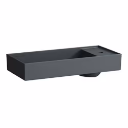 Vasque de lavabo - LAUFEN - Kartell - Graphite mat - 1 trou pour robinet - Écoulement caché