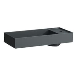 Vasque de lavabo - LAUFEN - Kartell - Graphite mat - 1 trou pour robinet - Écoulement caché