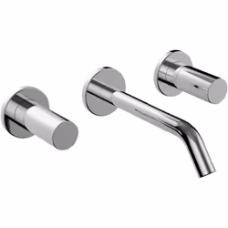 Mitigeur de lavabo encastré 2 poignées saillie 175 mm bec fixe débit 5,3 l/min (3bar) chrome accessoires nécessaires : Corps  ...