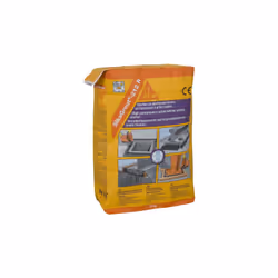 Présentation : Mortier hydraulique SIKA SikaGrout 212 R - 25 kg - Gris, après gâchage à l'eau, on obtient un mortier de consi ...
