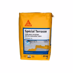 Description générale Cette colle carrelage pour terrasse SIKA - SikaCeram C2 - Gris - 25kg est idéale pour l'application de d ...