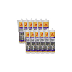 Lot de 12 mastic silicone Sika Sika Seal 109 Menuiserie - Blanc pvc - 300ml