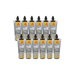 Lot de 12 résines de scellement chimique rapide SIKA Anchorfix-1 Evolution - Gris - 300ml