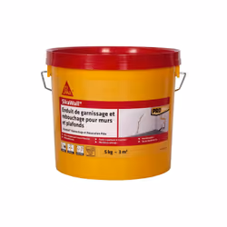 Description générale Enduit de garnissage SIKA SikaWall Rebouchage et réparation pour murs et plafonds en pâte - 5 Kg est un  ...