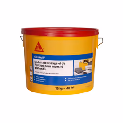 Présentation : Cet enduit de lissage SIKA SikaWall et de finition en pâte - 15kg est idéal comme préparation avant peinture o ...