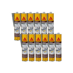 Sika - Lot de 12 mastics autonivelants flex pro 3 - Gris béton - 300ml