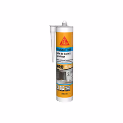 Présentation : Ce mastic silicone SIKA Sikaseal-180 Salle de bain & carrelage - Blanc - 300ml , élastique et flexible, possèd ...