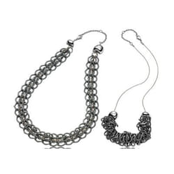 BREIL Rockmantic, Collier Femme en Acier/Aluminium Gris Argenté