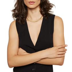 BREIL Gleam, Collier Femme en Acier Plaqué Ionique Champagne