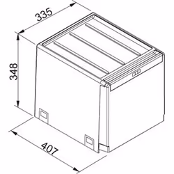 Franke Cube 40 28 L Rectangulaire Noir
