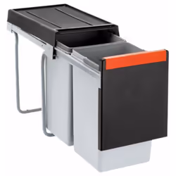 coulisse manuelle espace de montage minimal 253 × 467 × 433 mm tri des déchets : deux types couleur : noir / gris volume : 2  ...
