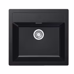 Franke Sirius SID 610, Evier à poser, Rectangulaire, Tectonite, Noir, 1 bols, Rectangulaire