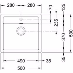 Franke Sirius SID 610 Evier à poser Rectangulaire Tectonite