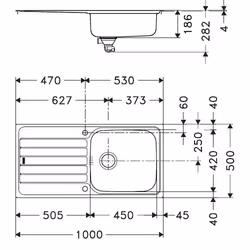 Franke SKL 611-100 Acier inoxydable