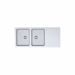 Franke - Orion oid 621 - Evier de cuisine 2 bacs avec égouttoir, en Tectonite®, Blanc Artic