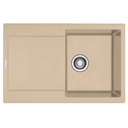 Franke Maris MRG 611, Evier à poser, Rectangulaire, Granit, Beige, 1 bols, Rectangulaire