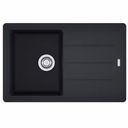 Franke BFG 611-78.071, Evier à poser, Rectangulaire, Granit, Noir, 1 bols, 8,89 cm (3.5")