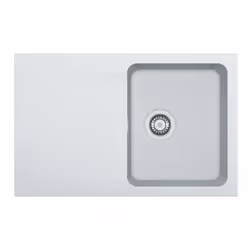 Franke Orion Evier à encastrer en tectonite, 780mmx500mm, Blanc Polaire (OID 611-78)