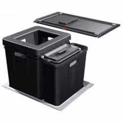 Poubelle Composta 350-60 couleur noire matériau : plastique sous-meuble 600 mm volume 40 l (possibilité de placer deux sacs) ...