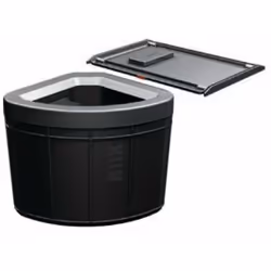 Poubelle Solo 45 couleur noire matériau : plastique 40 l cadre de fixation assurant la bonne fixation des sacs et leur change ...