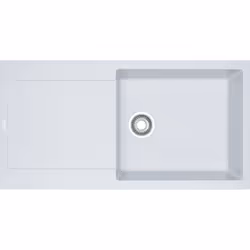 Franke Maris MRG 611-97/49, Evier à poser, Rectangulaire, Fragranite, Blanc, 1 bols, Rectangulaire