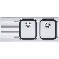 Franke SRX 621, Evier à poser, Rectangulaire, Acier inoxydable, Acier inoxydable, 2 bols, Rectangulaire