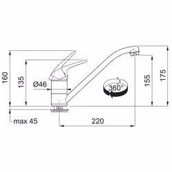 Franke 115.0380.641 robinet Chrome