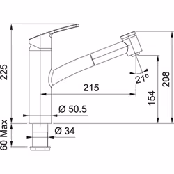 Franke 115.0391.482 robinet Chrome