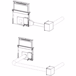 Kit pour placer le moteur à l'extérieur de l´hotte pour hottes Franke FDW 908 IB max. 5,5 m de l´hotte la tuyauterie n'est pa ...