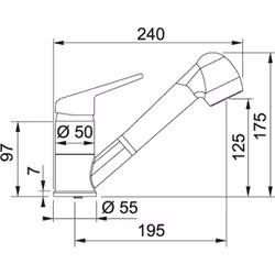 Franke Novara Plus Doccia Avoine