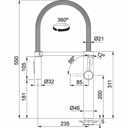 Franke 115.0472.959 robinet Acier inoxydable