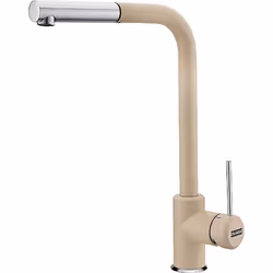 Franke Sirius, Vers le haut, Beige, Chrome, Poignées de levier, Unique, Type L, Vitrocéramique