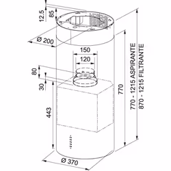 Roblin 370 Montée au mur Acier inoxydable 680 m³/h A